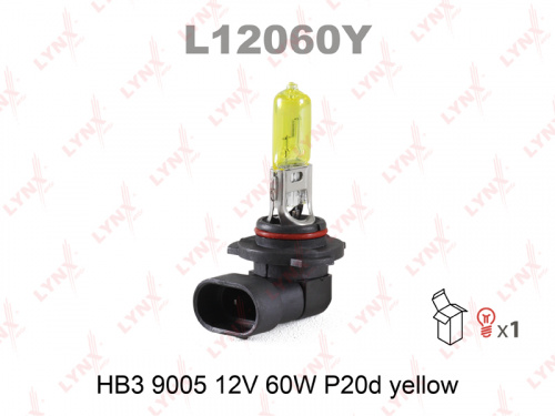фото Лампа HB3 9005 12V 60W P20D YELLOW